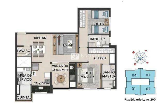 Apartamento à venda com 2 quartos, 80m² - Foto 4