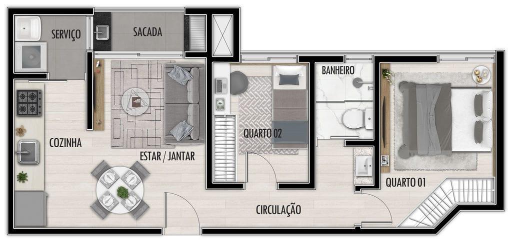 Apartamento à venda com 2 quartos, 43m² - Foto 24