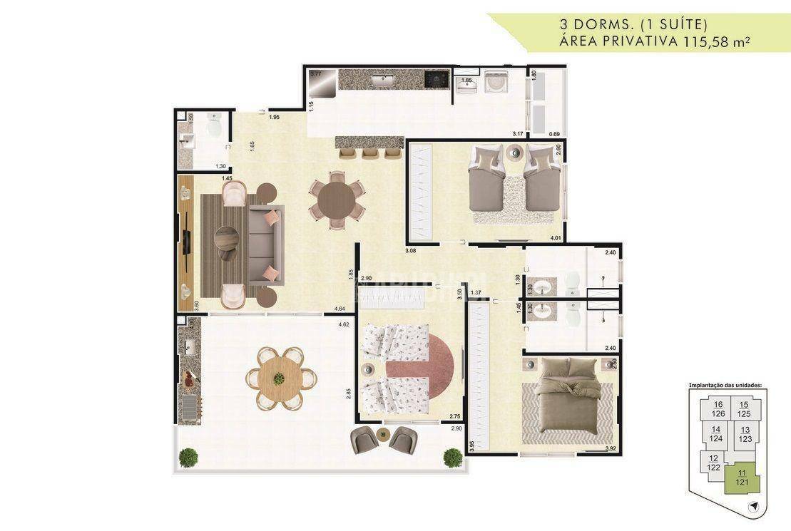 Apartamento à venda com 3 quartos, 115m² - Foto 9