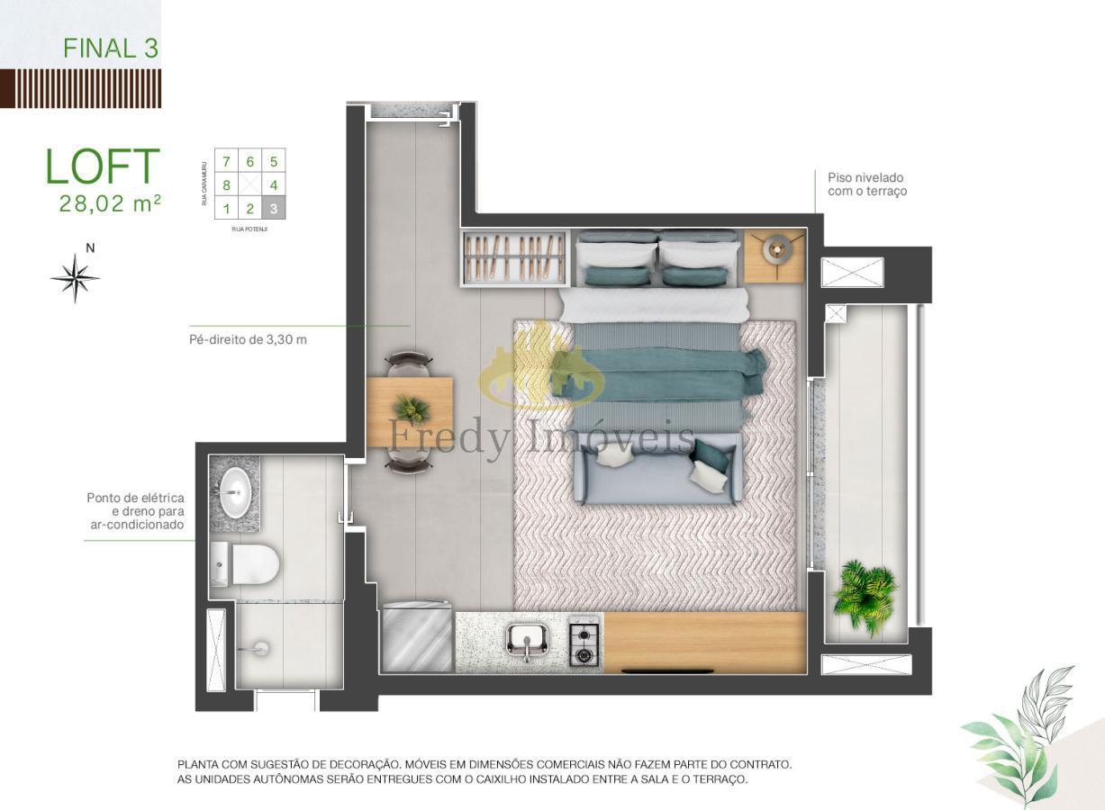 Apartamento à venda com 1 quarto, 28m² - Foto 2