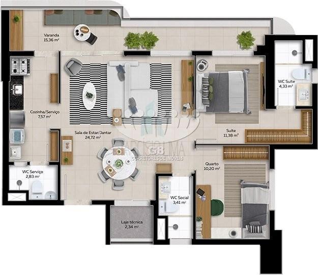 Apartamento à venda com 2 quartos, 65m² - Foto 22