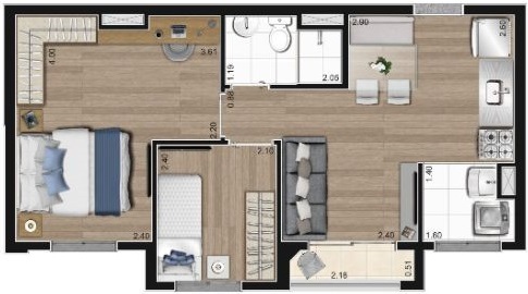 Apartamento à venda com 2 quartos, 37m² - Foto 20