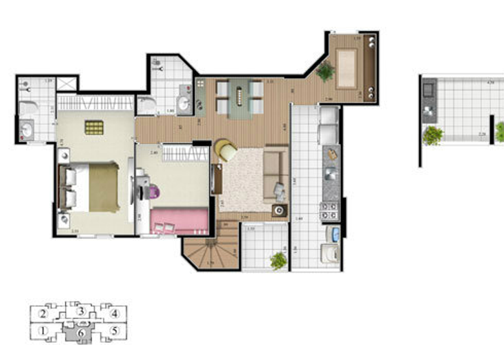 Apartamento à venda com 2 quartos, 118m² - Foto 2