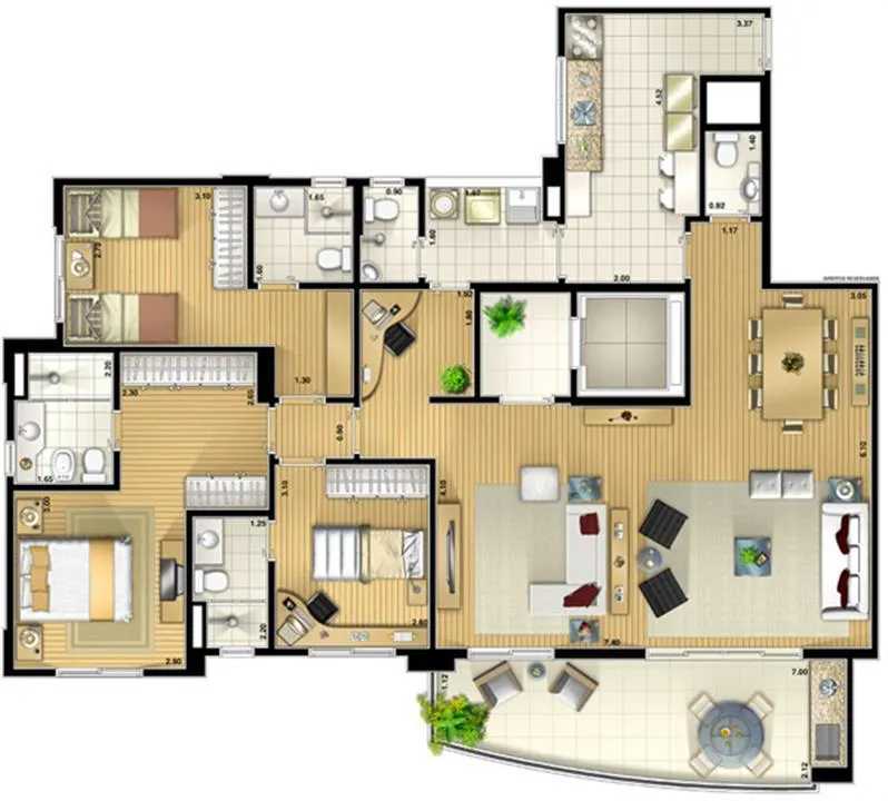 Apartamento à venda com 3 quartos, 139m² - Foto 5