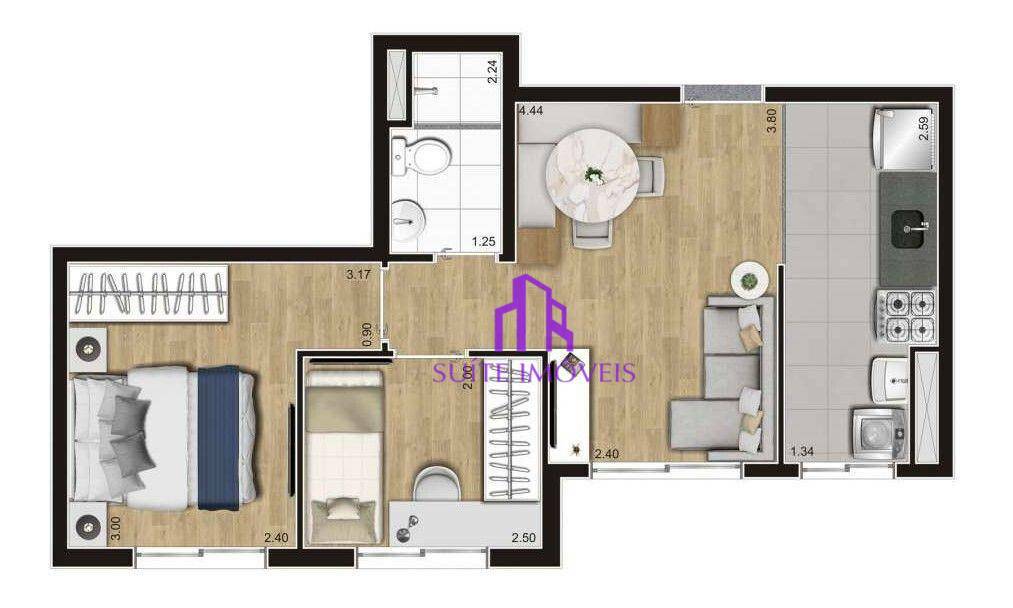 Apartamento à venda com 2 quartos, 39m² - Foto 24