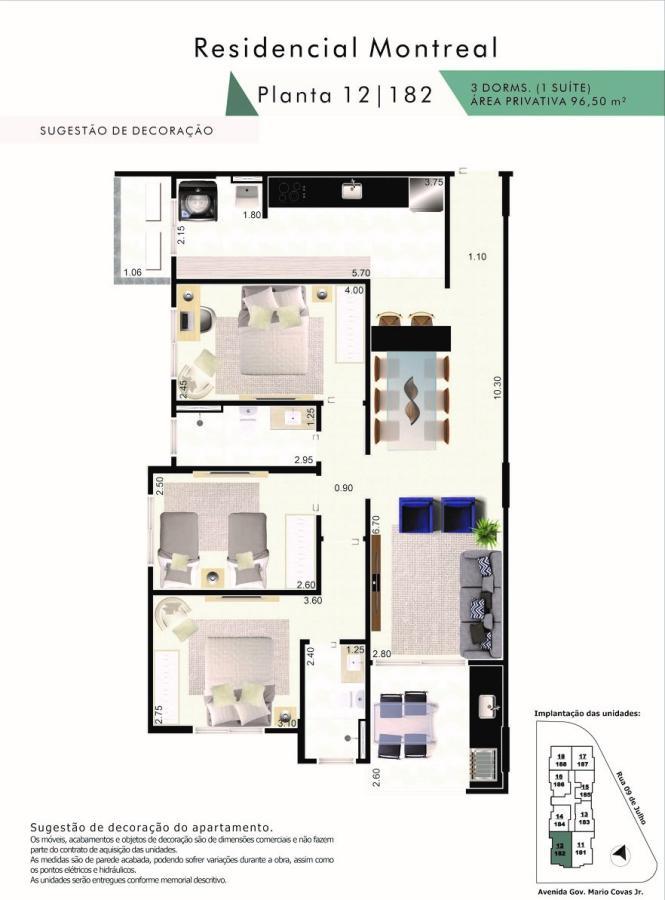 Apartamento à venda com 3 quartos, 96m² - Foto 2