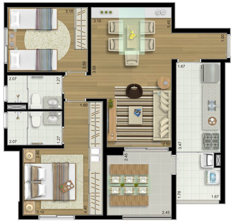 Apartamento à venda com 2 quartos, 66m² - Foto 15