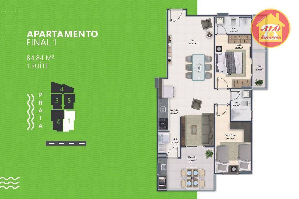 Apartamento à venda com 2 quartos, 84m² - Foto 8