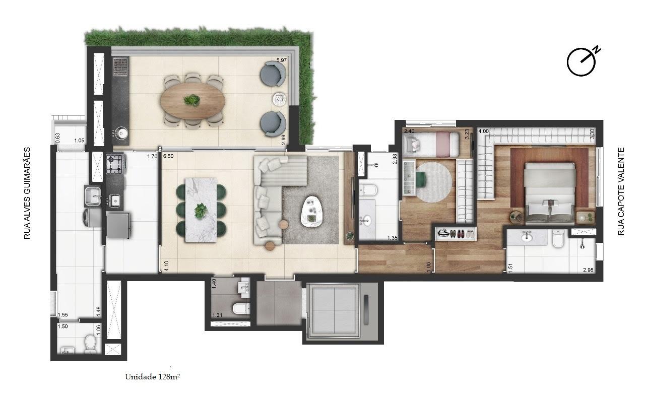 Apartamento à venda com 2 quartos, 128m² - Foto 4