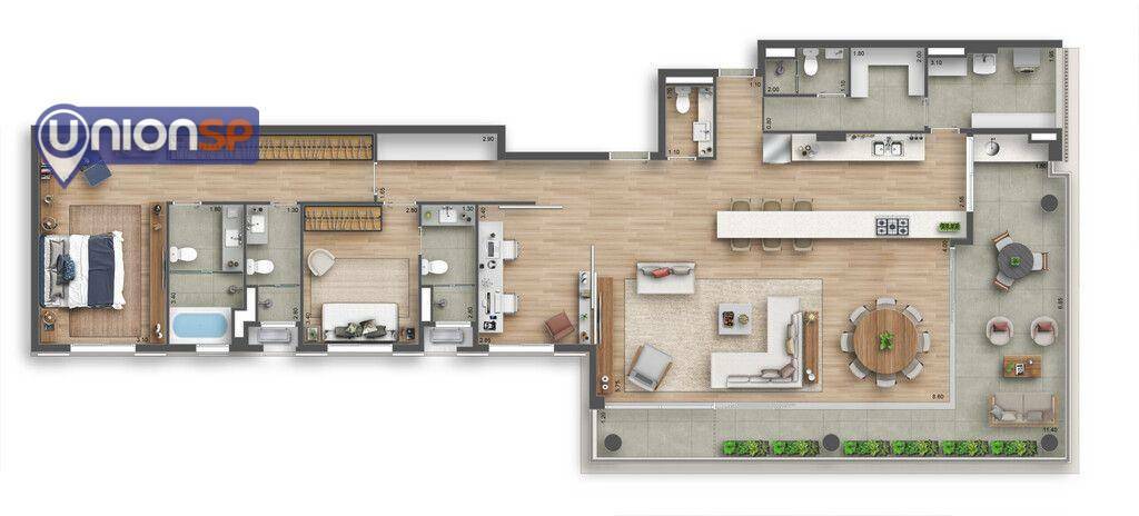 Apartamento à venda com 4 quartos, 218m² - Foto 2