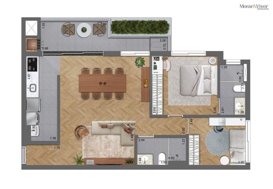 Apartamento à venda com 2 quartos, 69m² - Foto 41