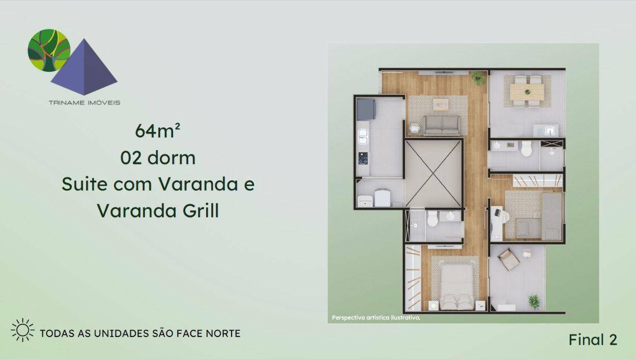 Apartamento à venda com 2 quartos, 56m² - Foto 5