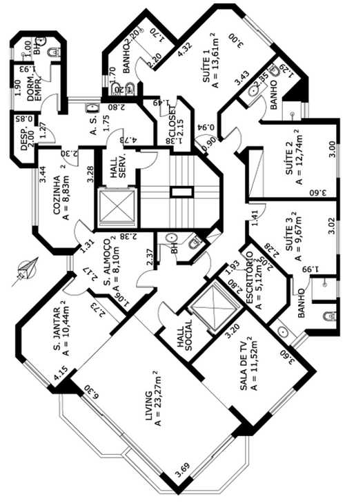 Apartamento à venda com 3 quartos, 192m² - Foto 3