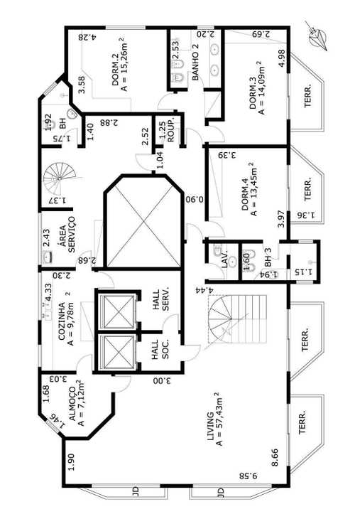 Apartamento à venda com 4 quartos, 210m² - Foto 5