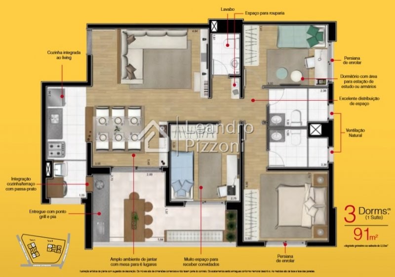 Apartamento à venda com 3 quartos, 97m² - Foto 39