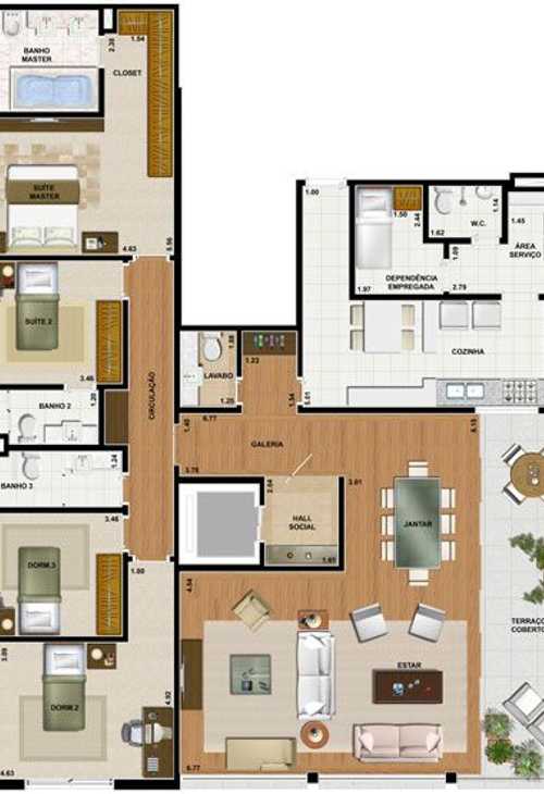 Apartamento à venda com 3 quartos, 207m² - Foto 2