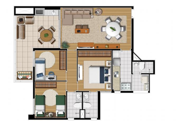 Apartamento à venda com 3 quartos, 94m² - Foto 8