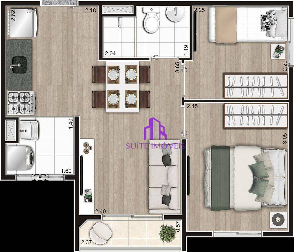 Apartamento à venda com 2 quartos, 37m² - Foto 10