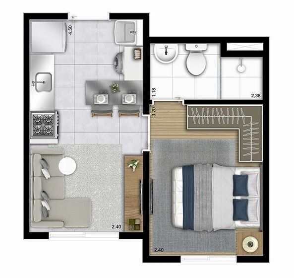 Apartamento à venda com 1 quarto, 24m² - Foto 18