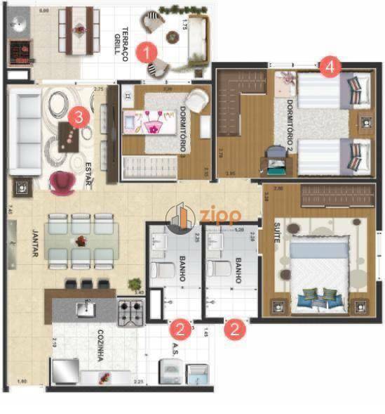 Apartamento à venda com 2 quartos, 73m² - Foto 13