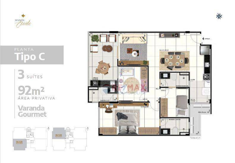 Apartamento à venda com 3 quartos, 92m² - Foto 9