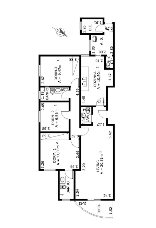 Apartamento à venda com 3 quartos, 96m² - Foto 2