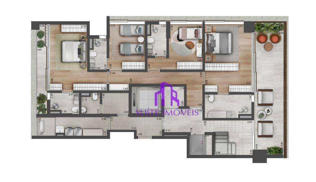 Apartamento à venda com 3 quartos, 173m² - Foto 48