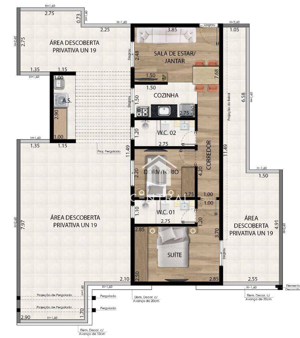 Apartamento, 2 quartos, 36 m² - Foto 52