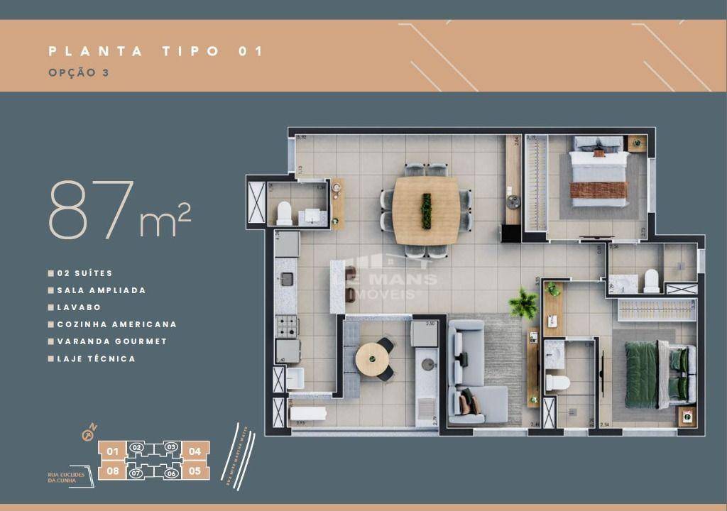 Apartamento à venda com 3 quartos, 87m² - Foto 32