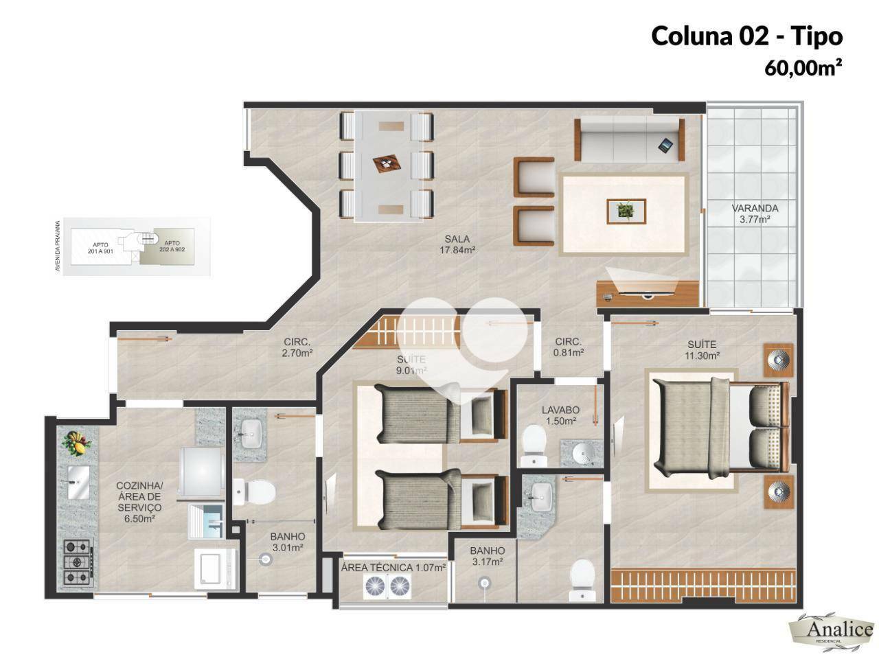 Apartamento à venda com 2 quartos, 72m² - Foto 30