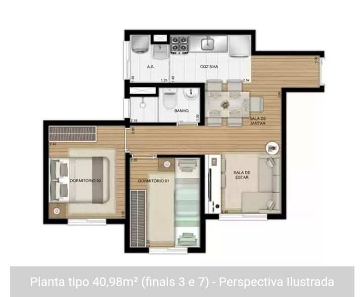 Apartamento à venda com 2 quartos, 42m² - Foto 20