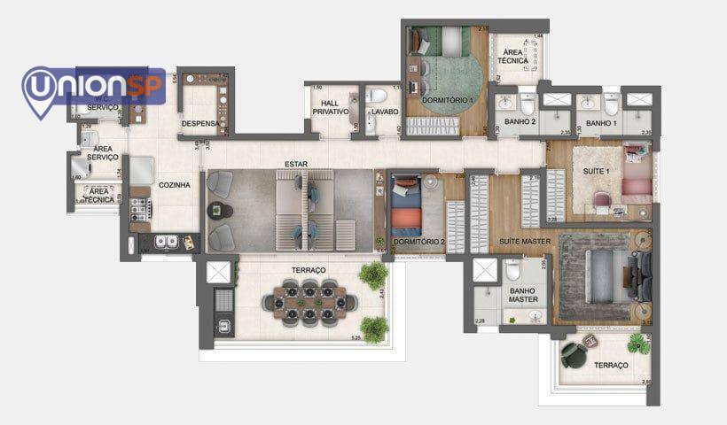 Apartamento à venda com 4 quartos, 185m² - Foto 3