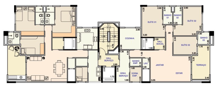 Apartamento à venda com 3 quartos, 115m² - Foto 2