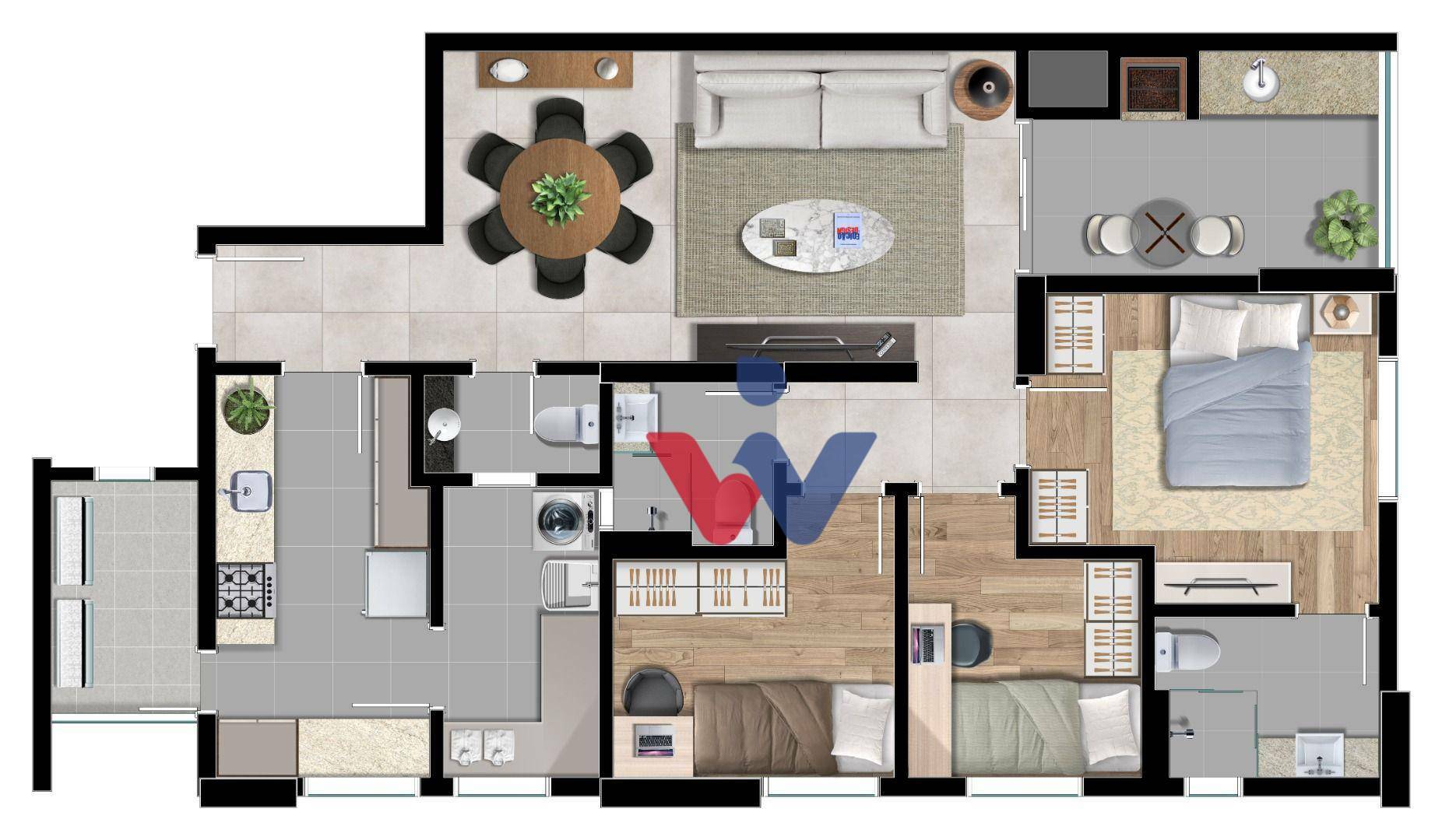 Apartamento à venda com 3 quartos, 95m² - Foto 6