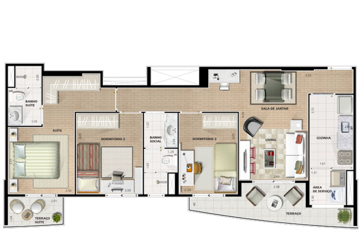 Apartamento à venda com 3 quartos, 66m² - Foto 11