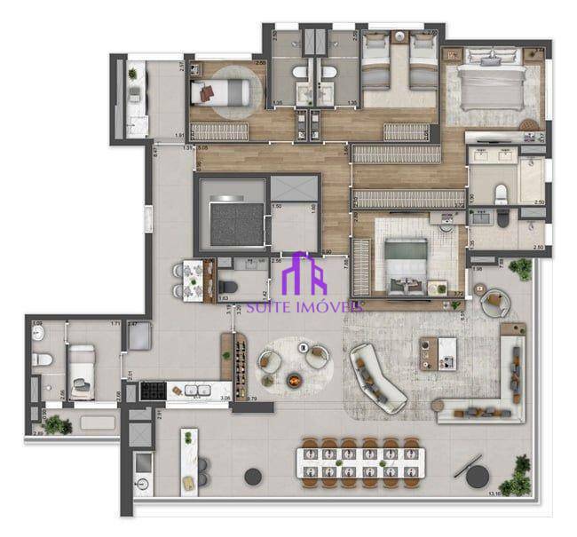 Apartamento à venda com 4 quartos, 164m² - Foto 5