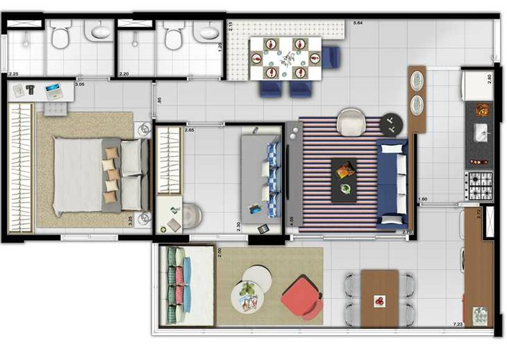 Apartamento à venda com 2 quartos, 64m² - Foto 5