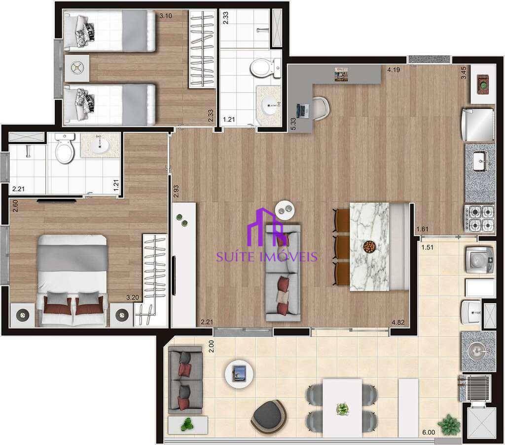 Apartamento à venda com 3 quartos, 76m² - Foto 12