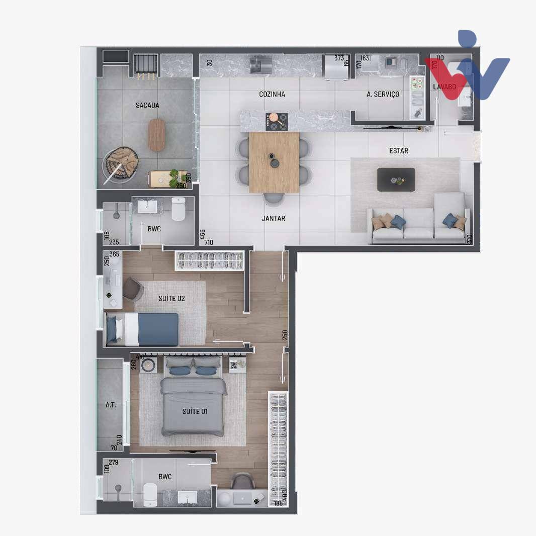 Apartamento à venda com 2 quartos, 86m² - Foto 39