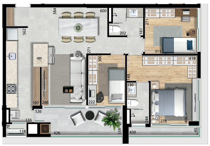 Apartamento à venda com 3 quartos, 93m² - Foto 15