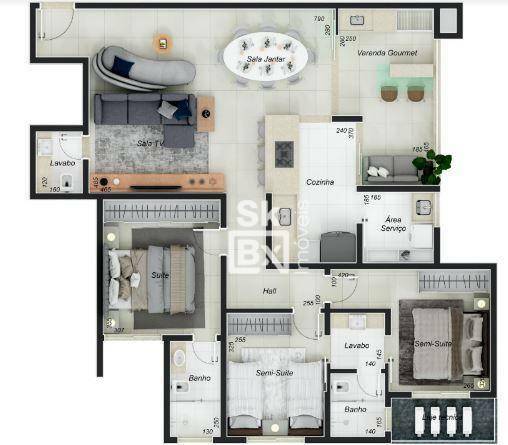 Apartamento à venda com 3 quartos, 111m² - Foto 6