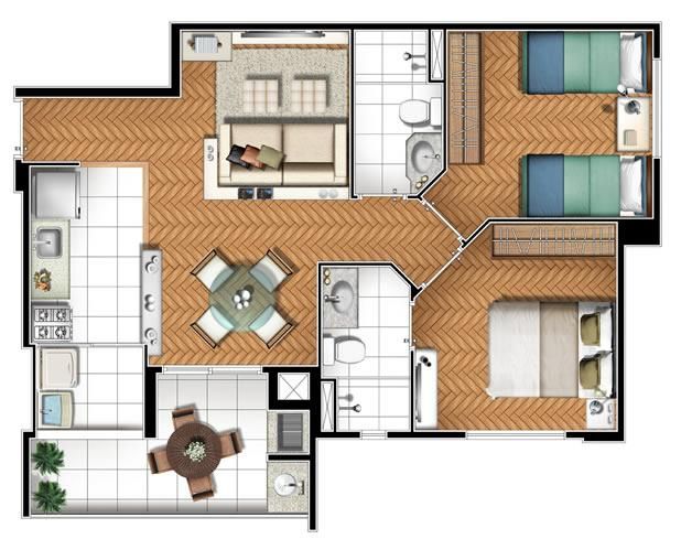 Apartamento à venda com 2 quartos, 57m² - Foto 5