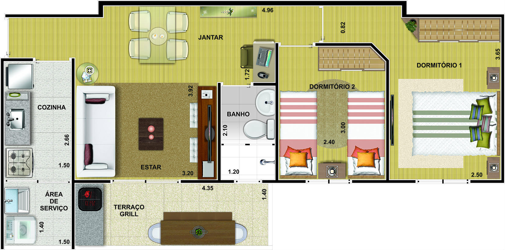 Apartamento à venda com 2 quartos, 54m² - Foto 8