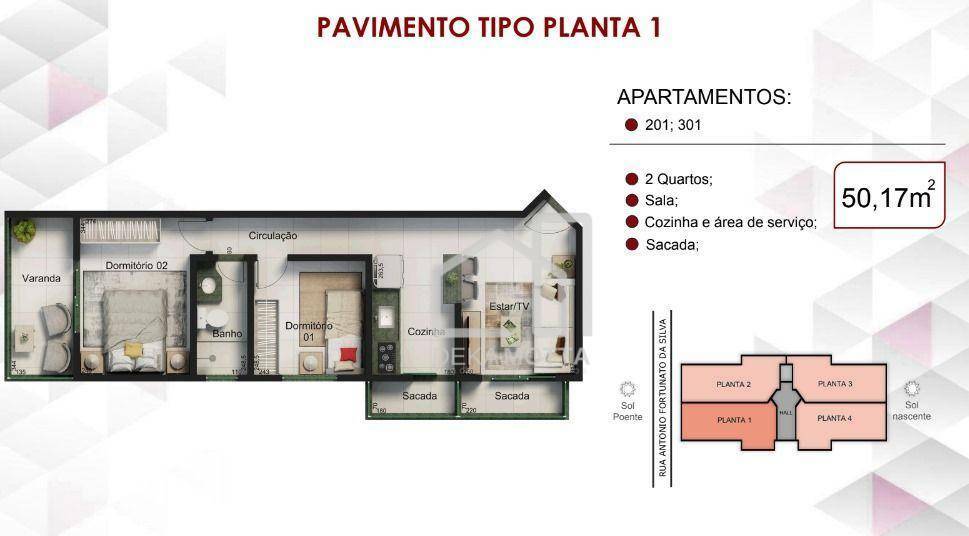 Apartamento à venda com 2 quartos, 47m² - Foto 4