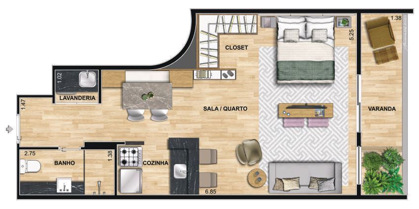 Kitnet e Studio à venda com 1 quarto, 42m² - Foto 29