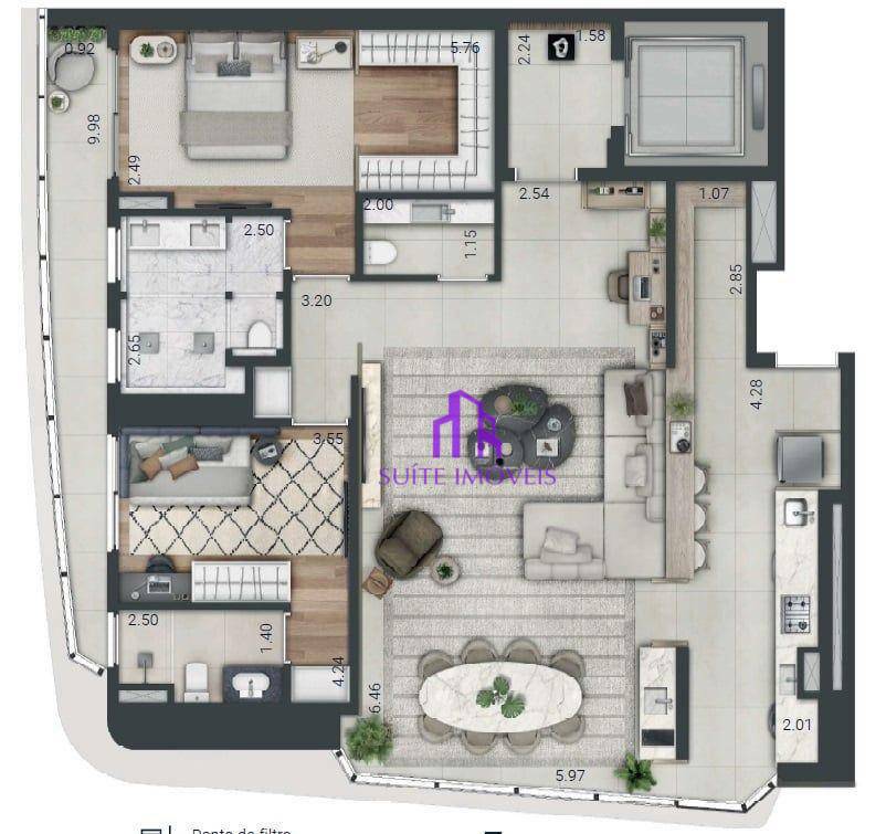 Apartamento à venda com 3 quartos, 106m² - Foto 31