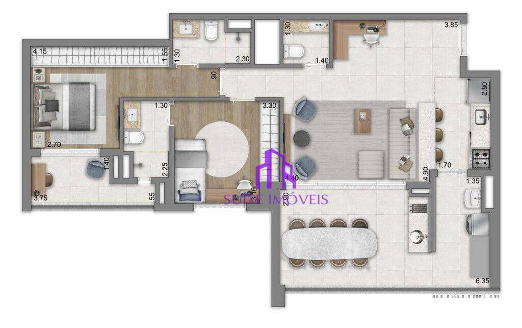 Apartamento à venda com 3 quartos, 138m² - Foto 18