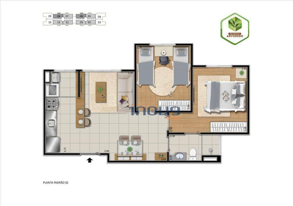 Apartamento à venda com 2 quartos, 45m² - Foto 22