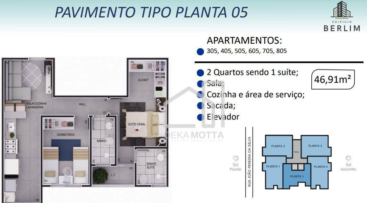 Apartamento à venda com 2 quartos, 46m² - Foto 2