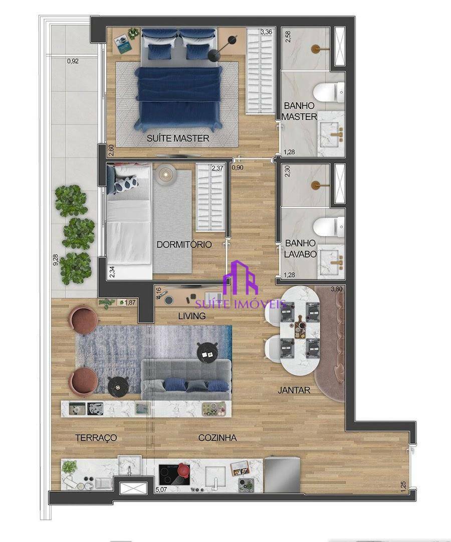 Apartamento à venda com 2 quartos, 57m² - Foto 73